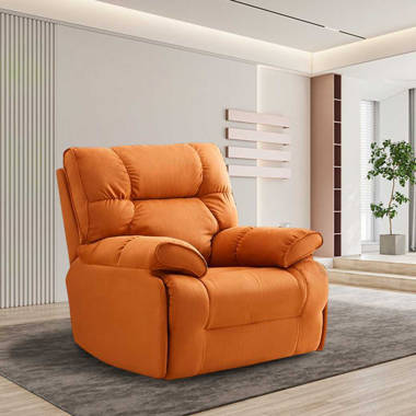 Burnt orange deals leather recliner